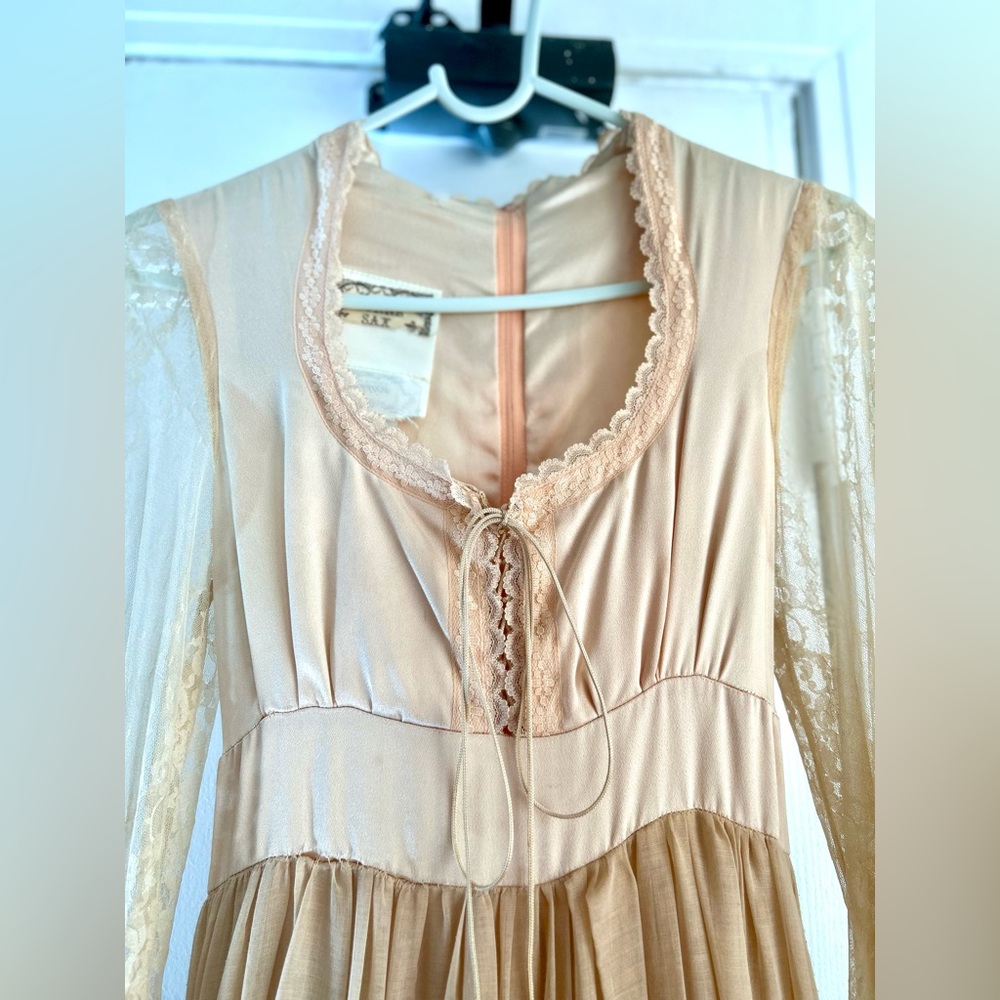 Vintage Gunne Sax by Jessica San Francisco Prairie Maxi Dress Size 7 - Picture 4 of 17